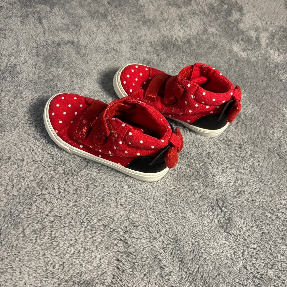 Baby Gap Disney Minnie Mouse Red Polka Dot High Top Sneakers Girls Size 11